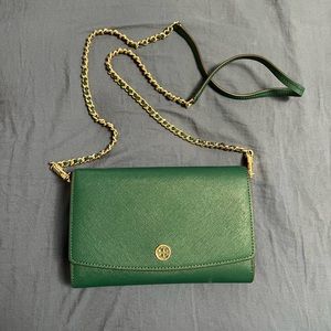 Tory Burch crossbody wallet.